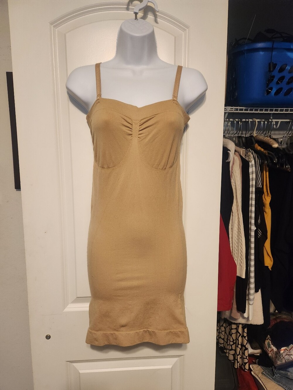 Franato Camel Shaper Slip Dress with Adjustable Straps